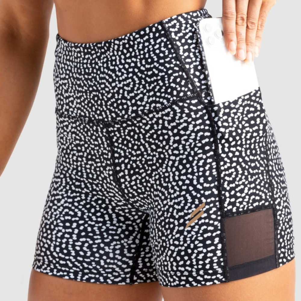 DoYouEven Breeze Mesh Shorts - Black Speckle - Size Small (S) - NWT